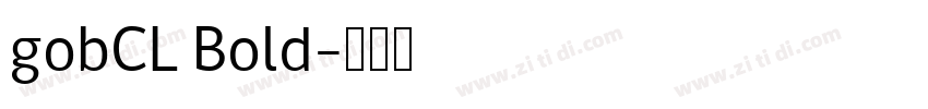 gobCL Bold字体转换